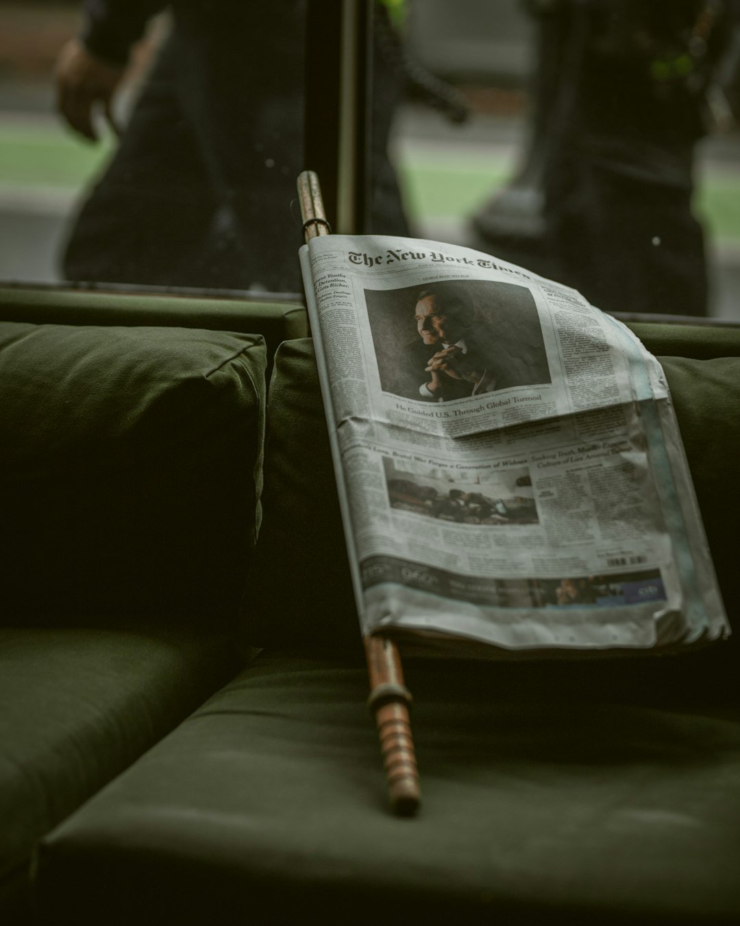 close-up photography of newspaper