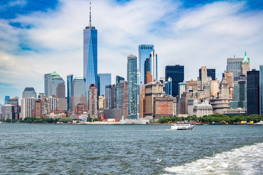 A view of a city from a boat on the water