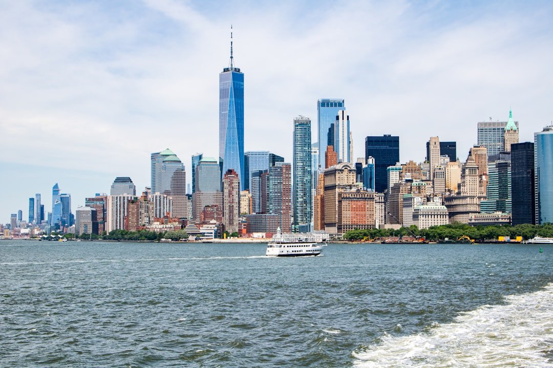 A view of a city from a boat on the water