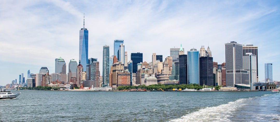 A view of a city from a boat on the water