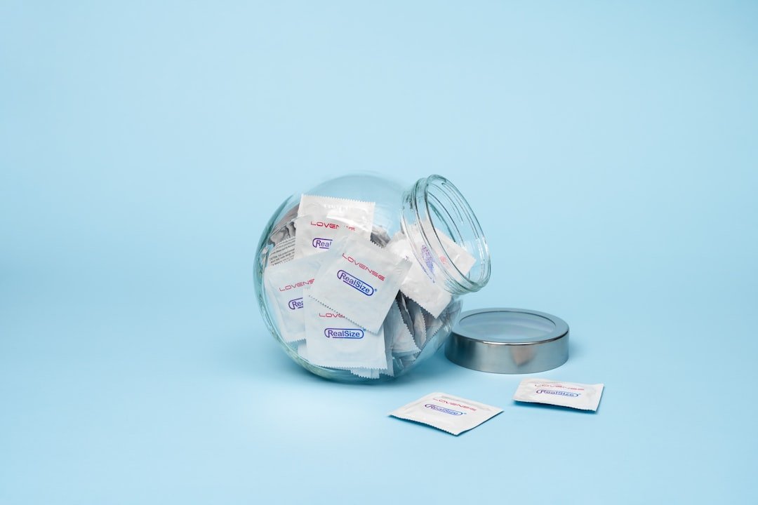 a glass jar filled with lots of tissues